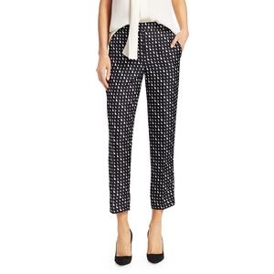 Theory Silk Triangle Print Pull-On Trouser